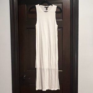 FOREVER 21 SLEEVELESS MIDI DRESS, SIZE US SMALL, WHITE